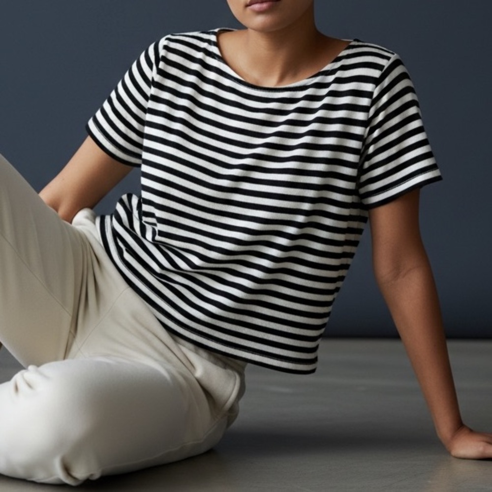Philosophy Monochrome Striped Heavy Weight Top